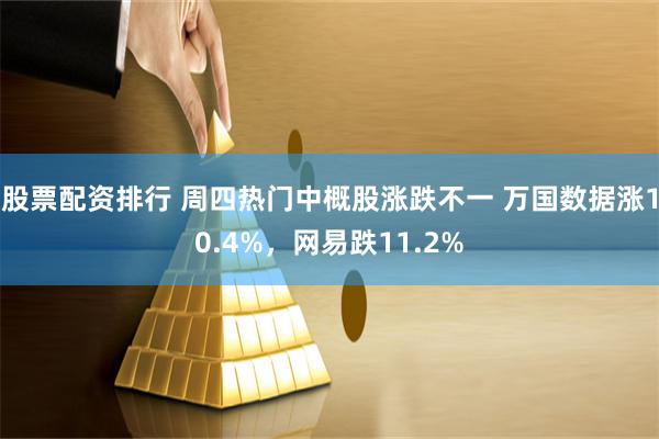 股票配资排行 周四热门中概股涨跌不一 万国数据涨10.4%，网易跌11.2%